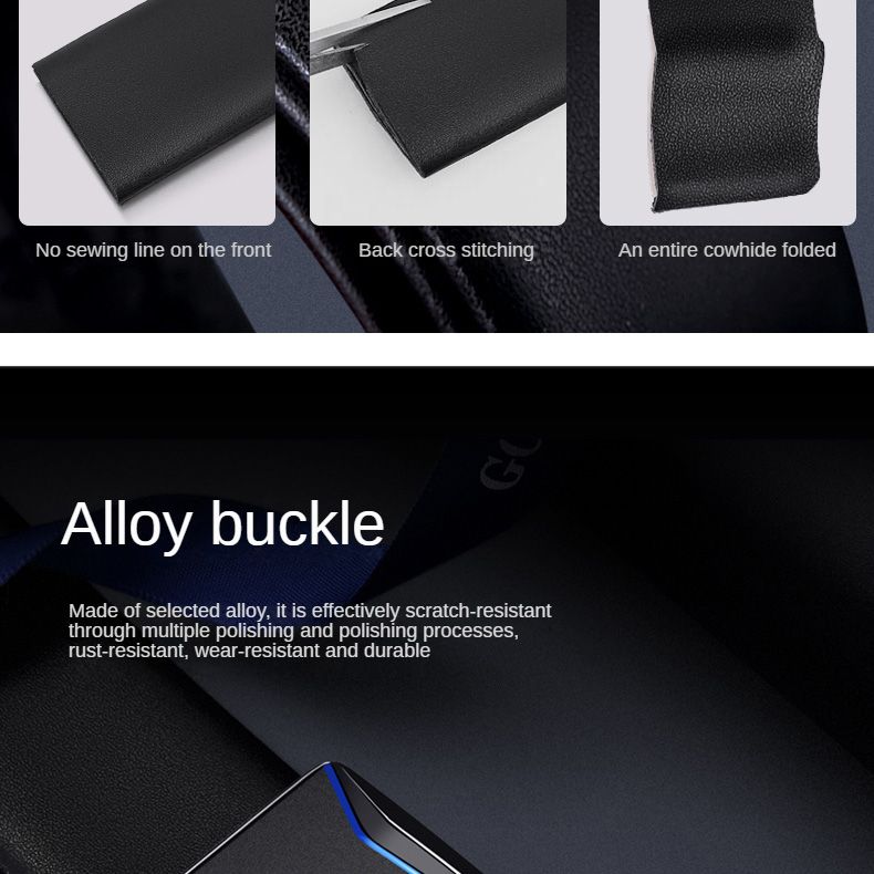 HOT GOLF Herren Gürtel aus echtem Leder mit automatischer Schnalle, trendiger Casual Business-Hosengürtel, vielseitig und einfach_voghion.com