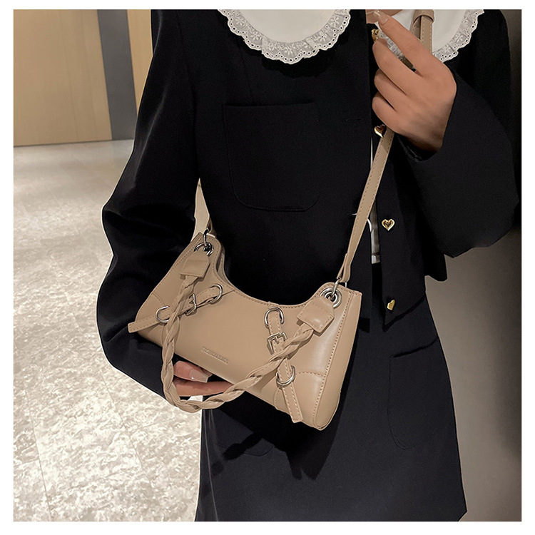 Produttori all'ingrosso 2023 nuova borsa da donna sotto le ascelle tinta unita borsa a tracolla portatile con texture di moda borsa a tracolla portatile dal design di nicchia_voghion.com