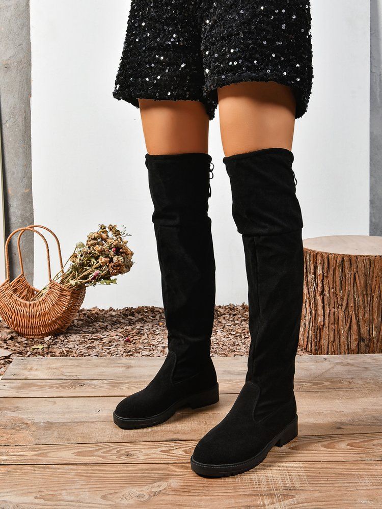 New long boots women over knee high heels new elastic long boots spring and autumn single thin_voghion.com