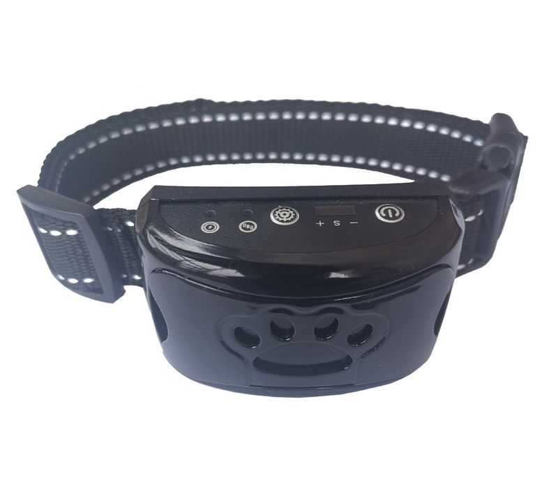 Intelligente Vibration + Elektroschock Hundetrainingsgerät Bellstopper Wiederaufladbares wasserdichtes Halsband_voghion.com