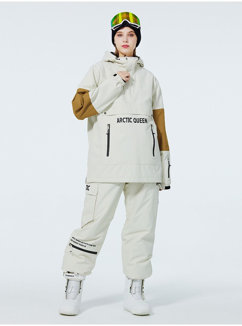 Veste de ski unisexe à capuche - Pull de snowboard coupe-vent et chaud pour hommes et femmes - Vêtements de sports d'hiver en extérieur_voghion.com