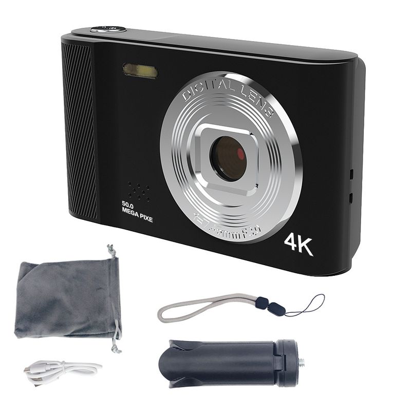 4K Mini Digitális Otthoni Diák Stílusú Szelfi Kamera, Nagyfelbontású Kártyaolvasó Gép_voghion.com