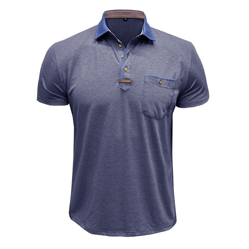 Grenzüberschreitende Sommer europäischen und amerikanischen Herren Kurzarm Revers T-Shirt, Außenhandel Herren Polo Shirt Casual Top Großhandel_voghion.com