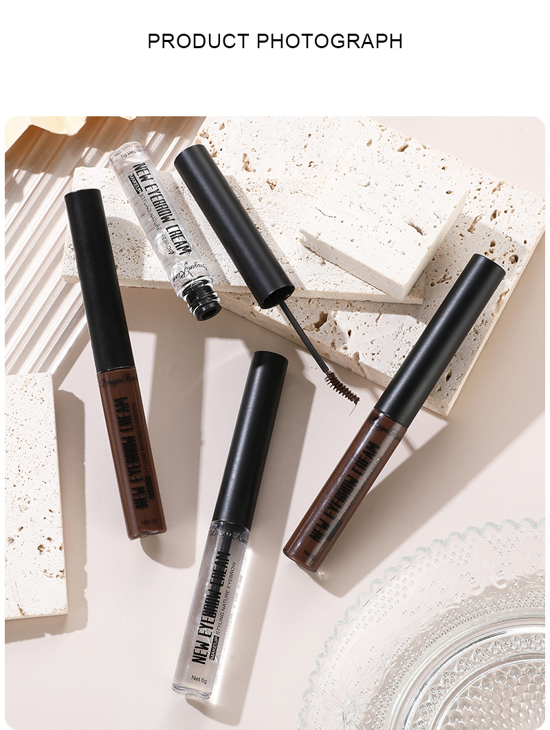 Transparent Eyebrow Fixing Gel - Waterproof, Sweatproof & Long - Lasting, Ideal For Beginners, Colorless Eyebrow Mascara_voghion.com