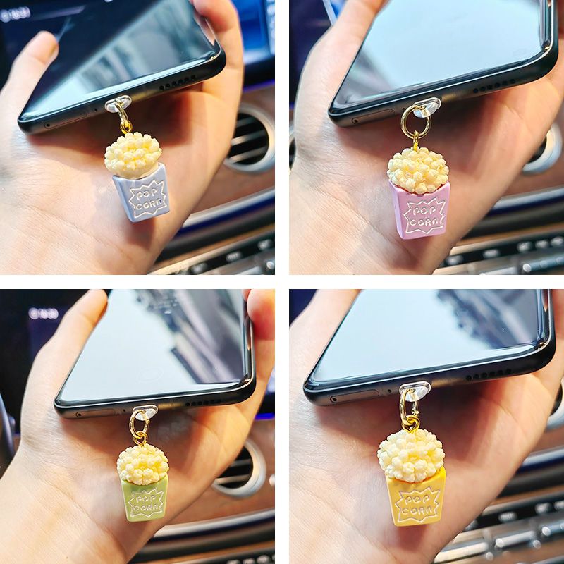 Dust Plug For Men Women, Popcorn Pendant, A Pple Android Type-C Phone Charging Port, Earphone Hole, Water And Moisture_voghion.com