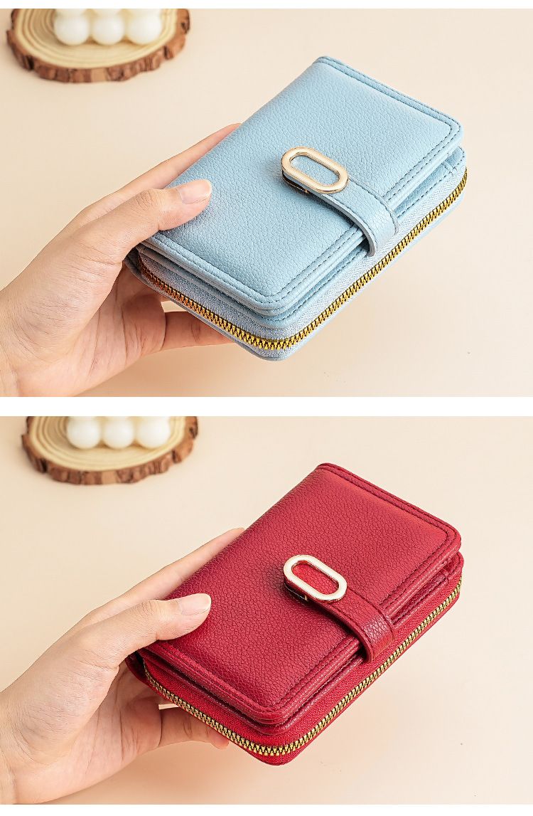Purse Wallet Clutch Bag Women's Purse Zipper Coin Purse Lychee Print Multi-function Money Clip Large Capacity Card Bag For Women_voghion.com