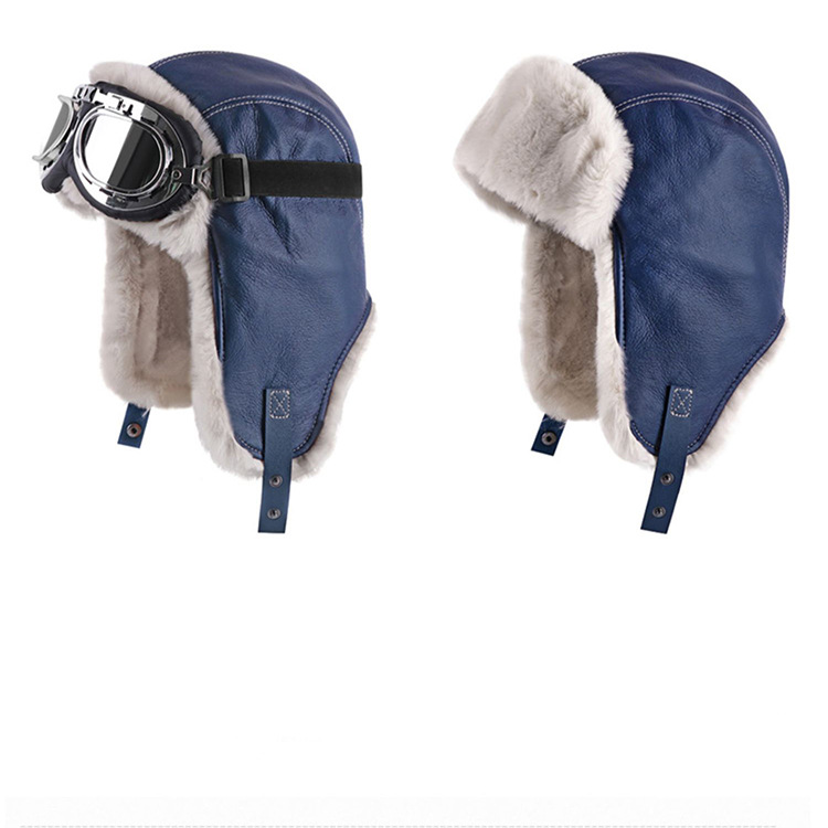Cappello da pilota retrò Lei Feng da uomo invernale da ciclismo all'aperto più cappello di protezione per le orecchie in pile Berretto da sci ispessito nord-est_voghion.com