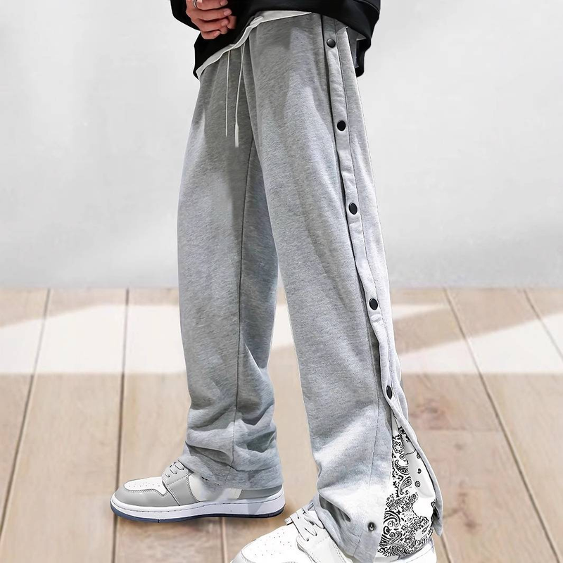 Erkek Giyim Yeni Patchwork Tasarım Günlük Moda Spor Pantolon_voghion.com