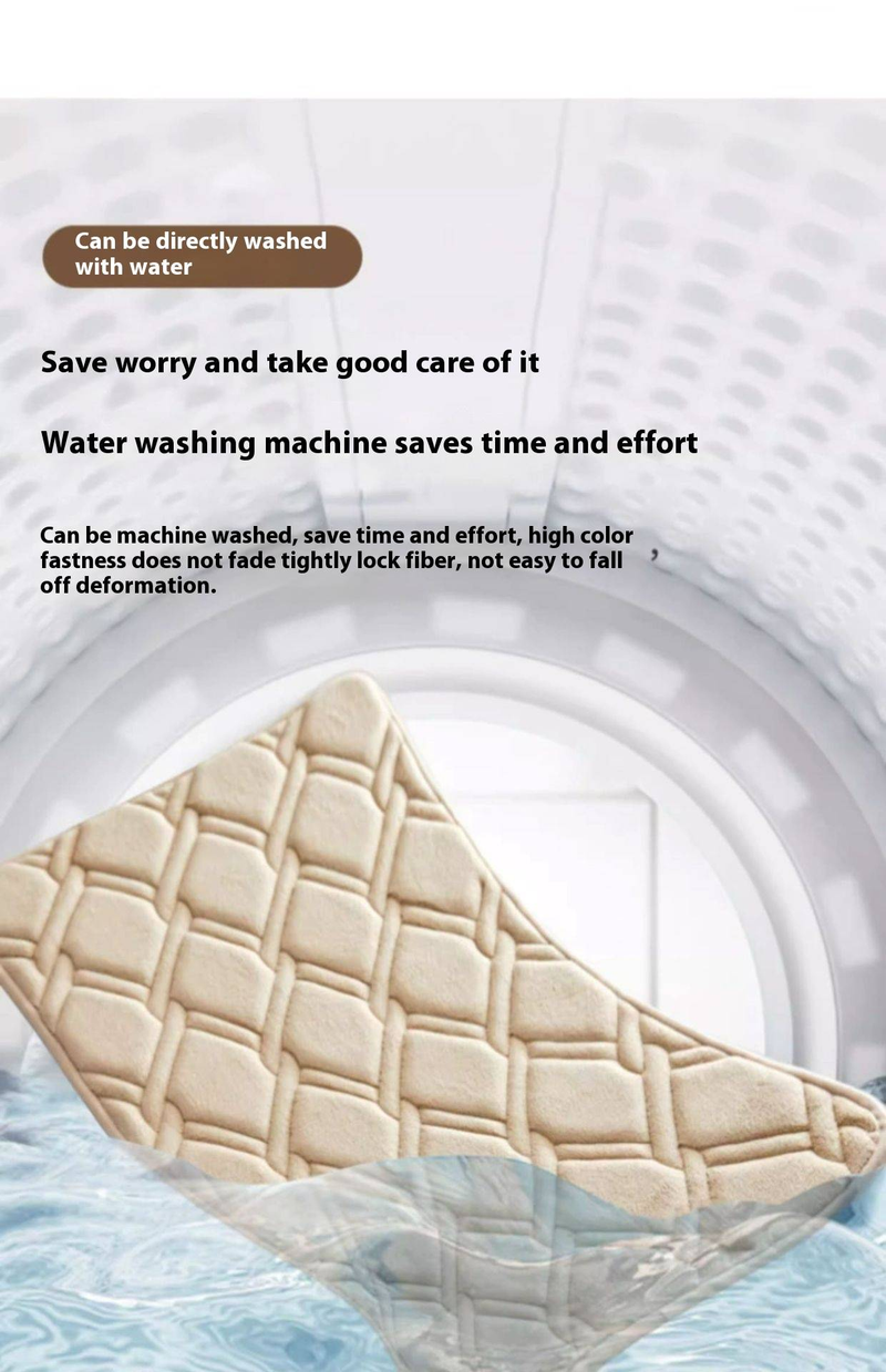 Pluche koraalfleece badmat - extra dikke absorberende sponsmat voor badkamer, toilet en wastafel (antislip, snel drogend, machinewasbaar)_voghion.com