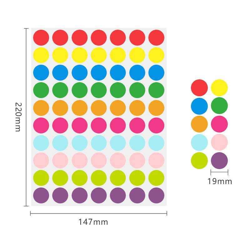 YOUEN 10PCS Color Dot Stickers 19mm - Blank Circle Labels For Classroom, Pricing & Sealing (12 Bright Colors)_voghion.com