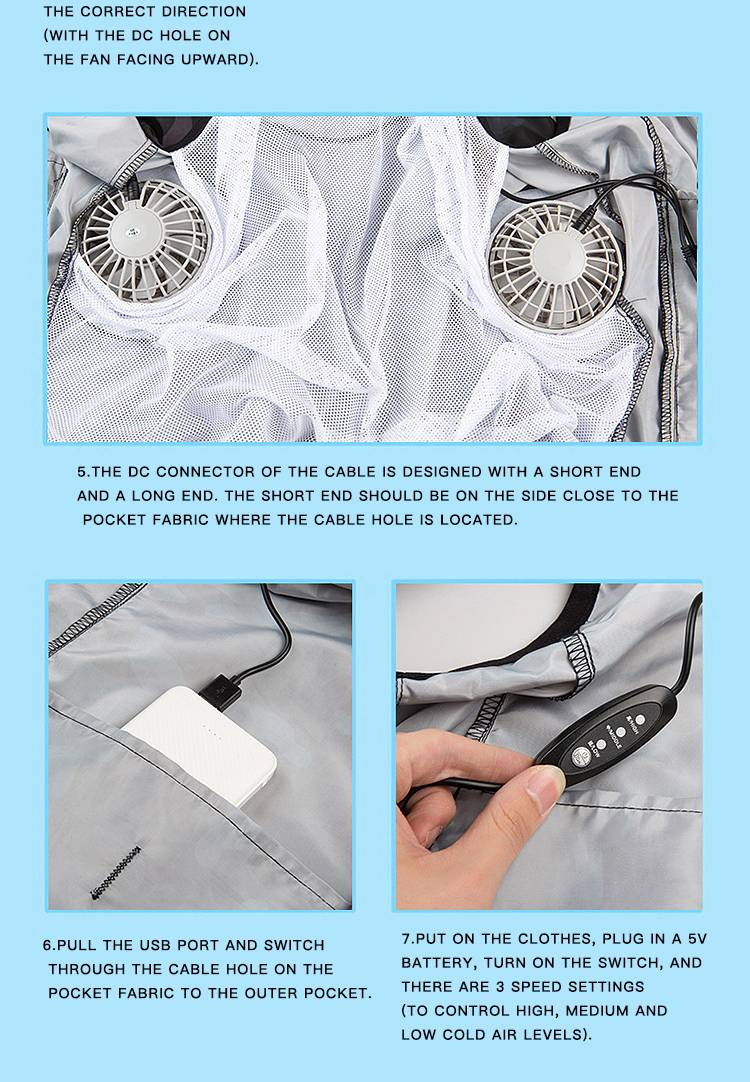 Kühlweste für Herren im Sommer mit eingebautem Ventilator, klimatisierte Kleidung, Camouflage-Arbeitskleidung für den Bau, Angelweste_voghion.com