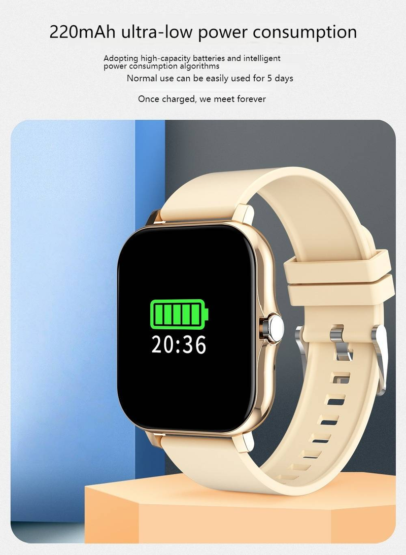 Smart Watch With Bluetooth Calling, Heart Rate & Blood Pressure Monitor, Sleep Tracking, Weather Alerts, Step Counter For Men & Women_voghion.com