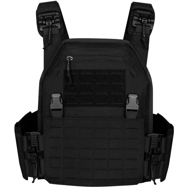 Quick-Release Tactical Vest – 1000D Polyester Laser-Cut Molle Battle Rig For Airsoft/Hiking/Survival (Black/ Breathable & Heavy-Duty)_voghion.com