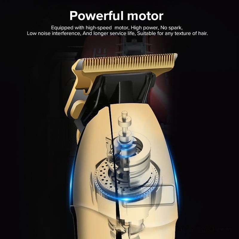 Professional Hair Clipper – Ultra-Quiet (36dB), Waterproof & Cordless For Men’s Grooming, Baby & Salon Use (Gold Edition)_voghion.com
