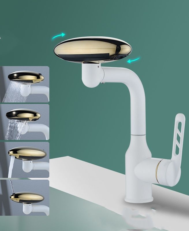Spacecraft-Style Basin Faucet Washbasin With Hot/Cold Water Bathroom Sink Multifunctional Wash Basin Faucet_voghion.com