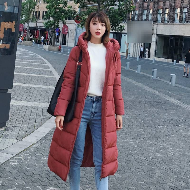 Plus Size Winter Parka Coat For Women - Knee-Length Hooded Down Jacket (Detachable, Slim Fit, 6XL Sizes)_voghion.com
