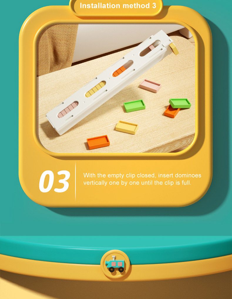 Domino Tokens Mexicain Kids Toys Electric Little Train Domino Building Block Toy Kids STEM Building Montessori Toys_voghion.com