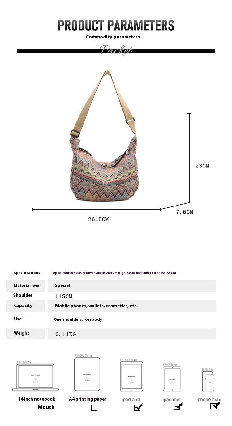 Large capacity fashionable Korean version ethnic style casual 2024 new versatile ins shoulder crossbody dumpling bag for_voghion.com
