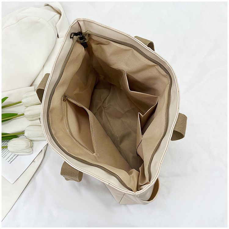 Tote women's stylish large capacity canvas 2024 new trendy internet famous fashion high-end niche shoulder bag_voghion.com