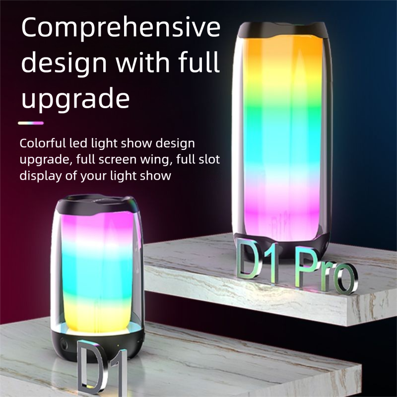 ZIDLI Magnetic Power D1 PRO Symphony Wireless Bluetooth Cool RGB Lighting Stereo Subwoofer Speaker_voghion.com