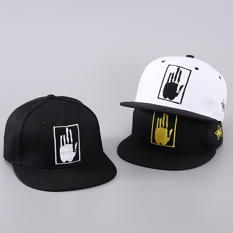 Baseball-Cap der Flat-Serie, personalisierbar, bestickt, Hip-Hop-Cap, Sonnenschutz-Entenschnabel-Cap mit großer Krempe_voghion.com