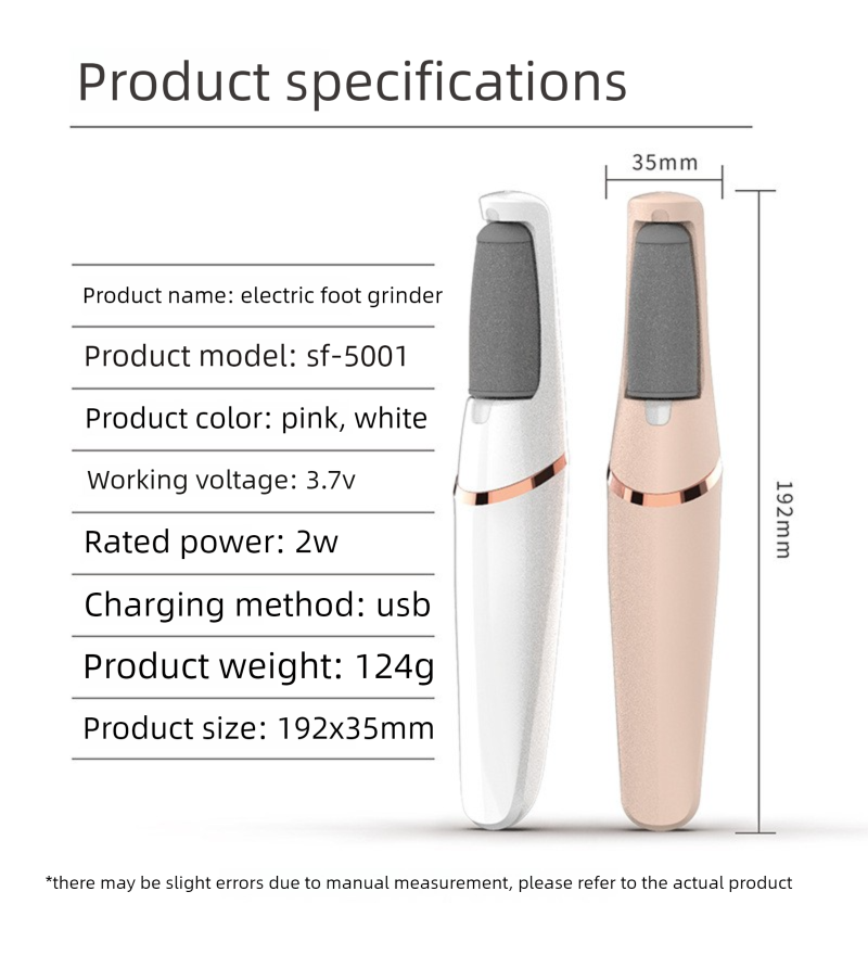 Râpe électrique pour les pieds à 2 vitesses - Chargeur USB pour éliminer les callosités et les peaux mortes_voghion.com