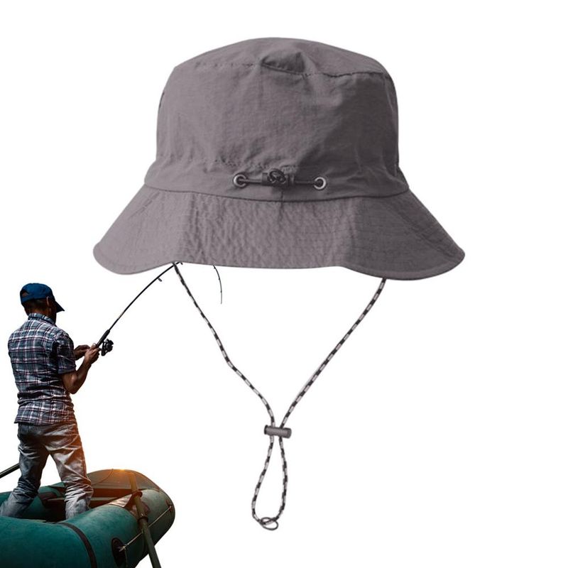Vente chaude imperméable à large bord pliable seau avec crochet respirant chapeau de pêcheur pour hommes femmes_voghion.com