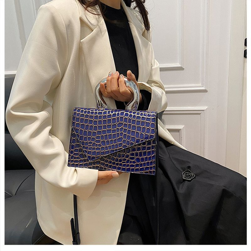 New Love Handheld-Tasche für Damen, Retro-Steinmuster, kleine quadratische Tasche, trendige und vielseitige Textur,_voghion.com