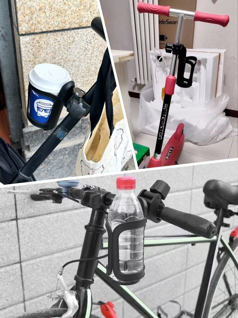 Stroller Cup Baby Walking Essential Electric Bicycle Water Bottle Holder No Drilling Adjustable Hook_voghion.com