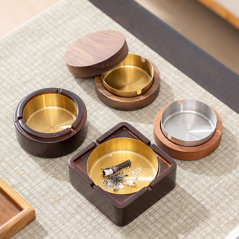 Posacenere in legno massello per la casa, nuovo stile cinese, sensazione di alta qualità per soggiorno, ufficio, uso commerciale, grandi dimensioni,_voghion.com