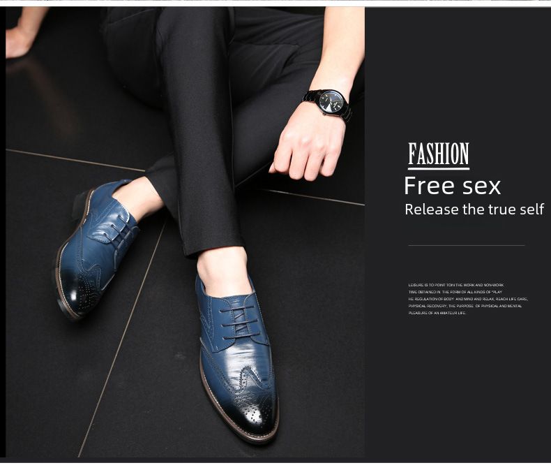 2020 New Men's Shoes Big Size Trendy Shoes Business Casual Men's Leather Shoes Cross Border 38-48 Size_voghion.com