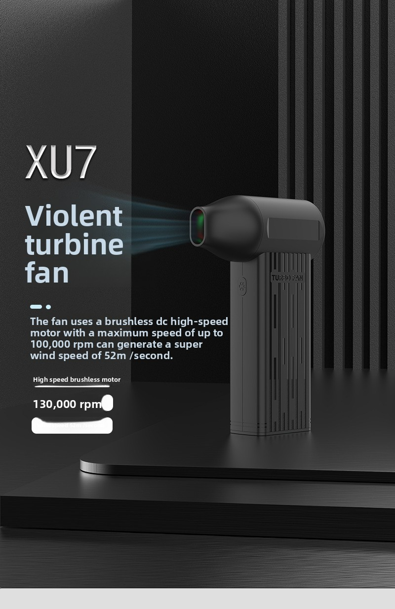 Turbo Handheld Fan - High-Speed Blowing Colorful & Powerful For Outdoor Use_voghion.com