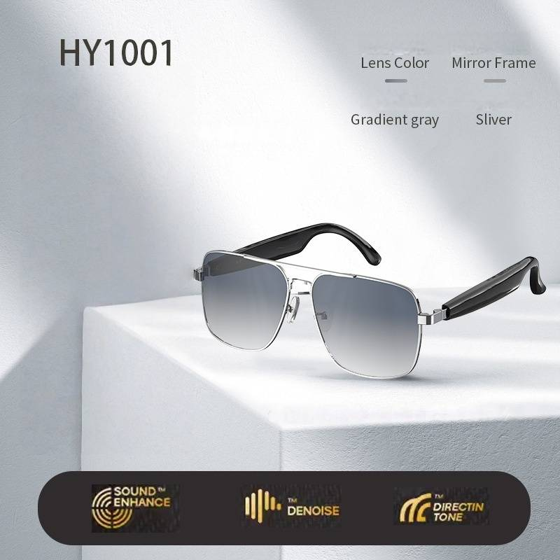 HY-C8 AI Smart Glasses With Bluetooth & Real-Time Translation For 75 Languages, Wireless Earbuds, Conference Interpreter, Hands-Free Office Assistant_voghion.com