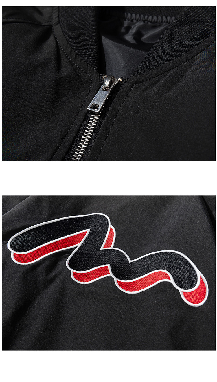 Giacca da baseball larga ricamata da uomo, giacca da baseball vintage ricamata - giacca a vento unisex elegante e ampia per abbigliamento casual_voghion.com