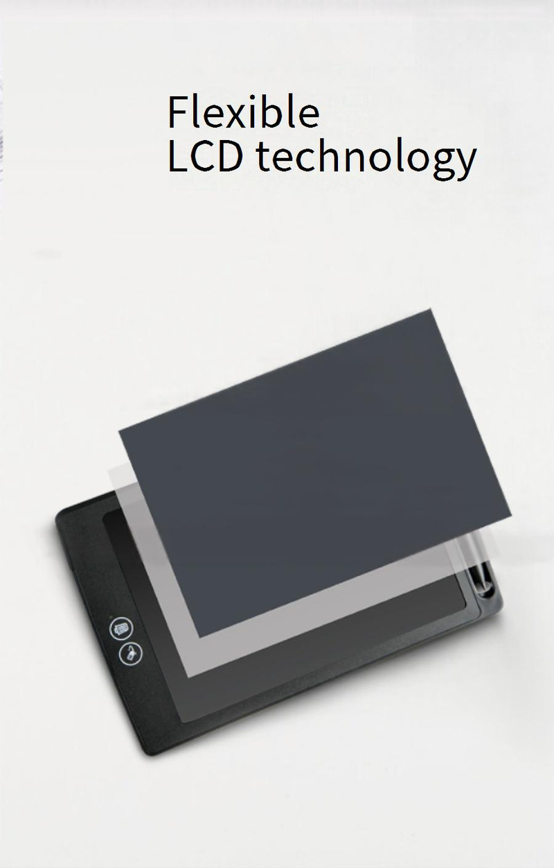 Reusable LCD Writing Tablet With Partial Erase Feature, High Brightness Screen For Kids & Students, Digital Drawing & Note Taking Board_voghion.com