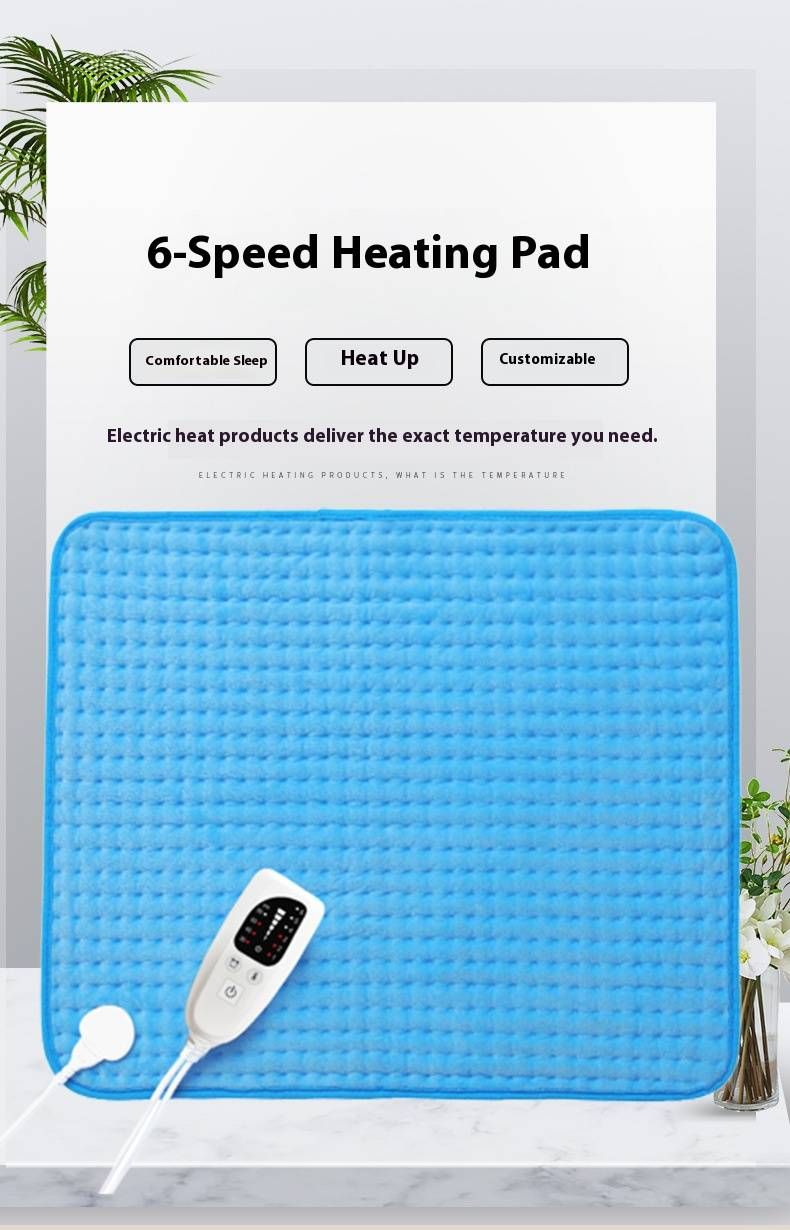 6 Sıcaklıklı Uzaktan Kumandalı Elektrikli Isıtma Pedi - Tek Kullanımlık Ultra Yumuşak Pamuklu Battaniye (220V, 75W, CE/UK/AU/JP Uyumlu)_voghion.com