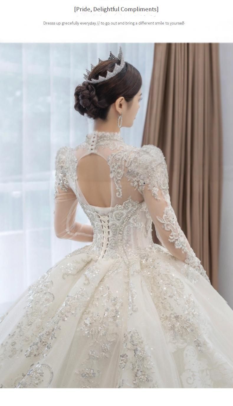 Robe de mariée élégante de style court avec longue traîne, taille haute et options grande taille – Parfaite pour les mariées et les femmes enceintes_voghion.com