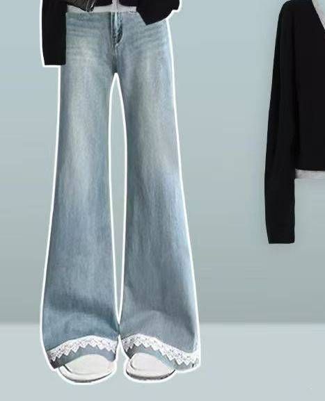 Elegantes Herbst-Outfit-Set – Stylisches Fake-Zweiteiler-Top mit figurformender High-Waist-Jeans für Damen_voghion.com