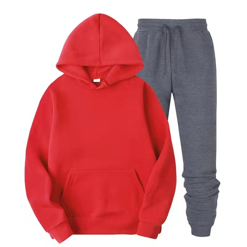 Set maglione sportivo pullover Felpa con cappuccio da uomo in pile moda_voghion.com