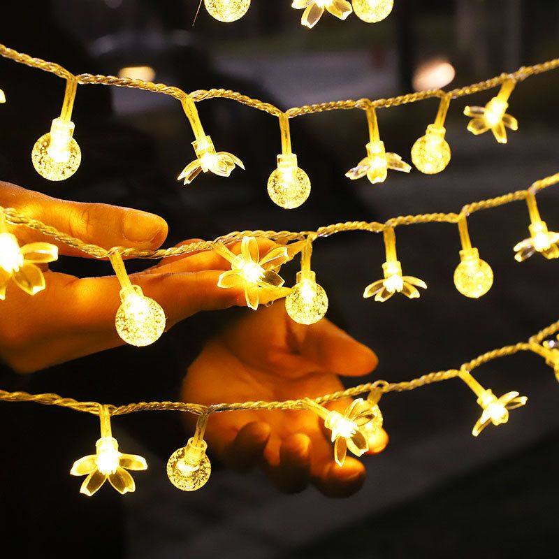 Transgraniczny sznur baterii pentagramowych, gwiazda, wesele, festiwal, atmosfera, rozgwieżdżone niebo, świąteczne dekoracje świetlne, hurt_voghion.com