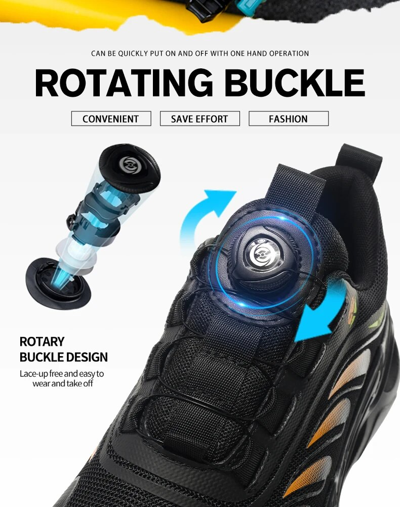 Kvalitetssäkerhetsstövlar Rotary Spänne Sneakers Oförstörbara Anti-smash Anti-punktering Arbetsskor för män_voghion.com