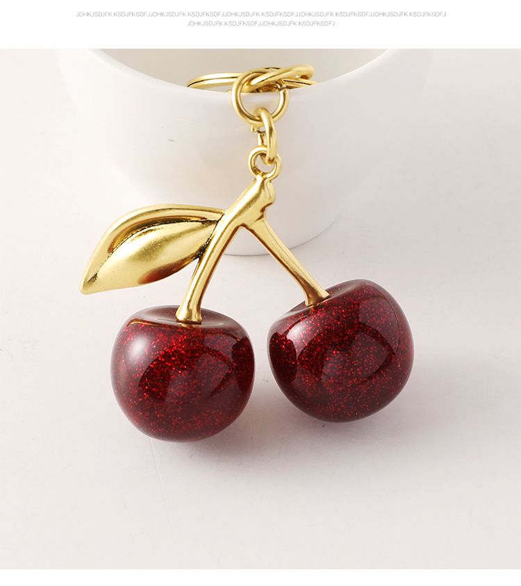 Obstbeutel Kirsche Schlüsselanhänger Auto Dekoration Anhänger kleines Geschenk_voghion.com