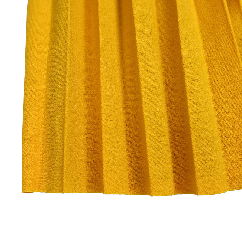 Women's fashion temperament color matching strap pleated skirt elegant_voghion.com