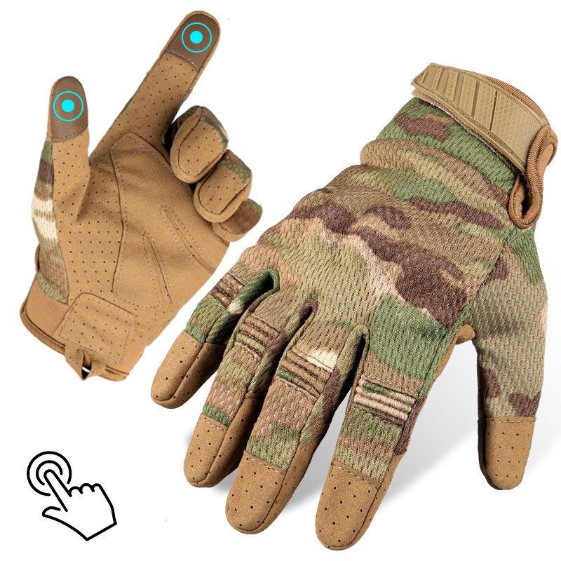 Outdoor-Sport am Hierscht a Wanter, liicht an déck waarm Handschuesch fir matzehuelen, Vëlofueren, winddicht, rutschfest, waasserdicht_voghion.com