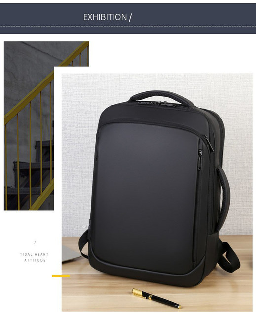 Backpack For Men 2023 Multifunctional Business Notebook Backpack USB Charging Waterproof Film Men's Backbag Casual Bag_voghion.com