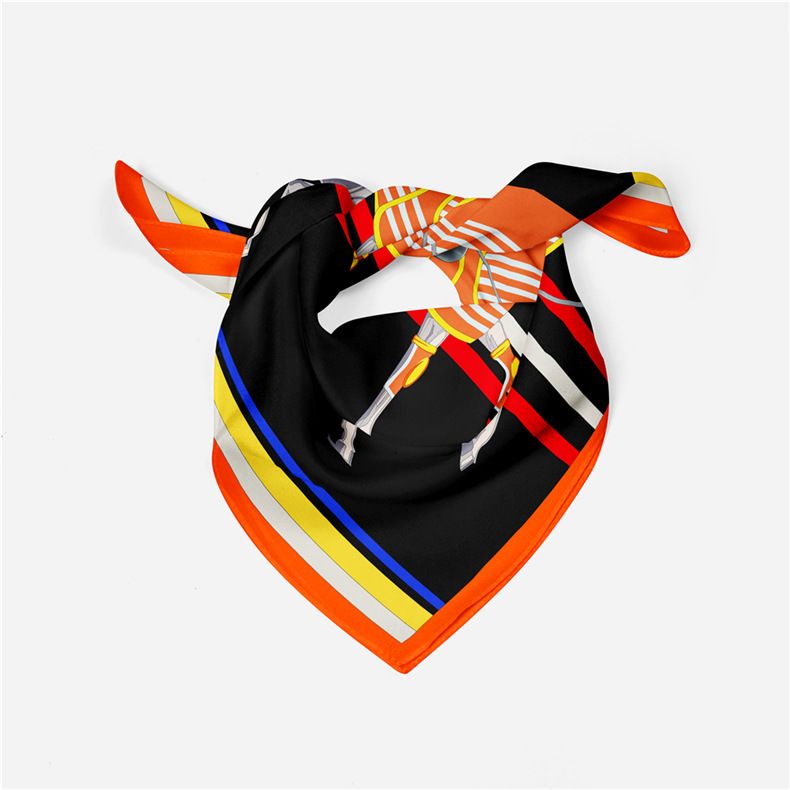 Zhang Ziyi's silk scarf in spring and autumn, gift from elders, 53cm small square stylish shirt, scarf, summer_voghion.com