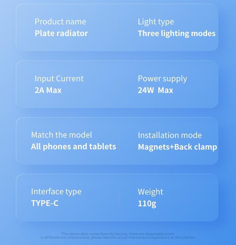 Mobile Phone Heat Sink, Flat Magnetic Suction X100 High-power Three Stage Semiconductor Icing Silent Cooling Device_voghion.com