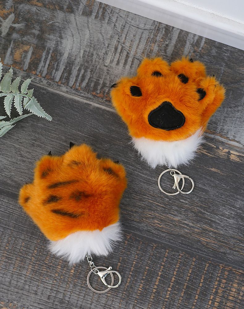 Tigerpfote Plüschtier Niedliche Tigerschwanz-Anhängerpuppe Chinesisches Sternzeichen Puppe Kindergeschenk_voghion.com