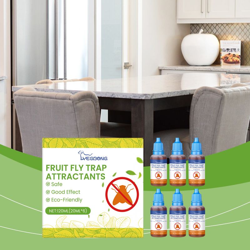 Yegbong Fruit Fly Trap Supplement Set, Fruit Fly Lure Water Physical Trap Fruit Fly Trap Agent_voghion.com