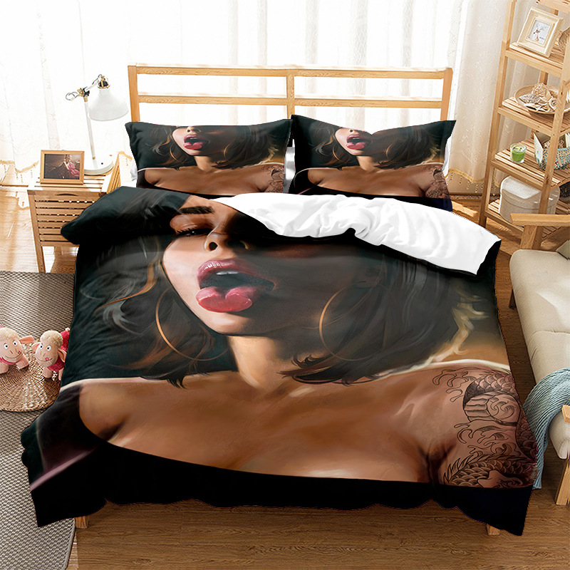 Tre per ragazze, set di tessili per la casa, set di biancheria da letto in quattro pezzi_voghion.com